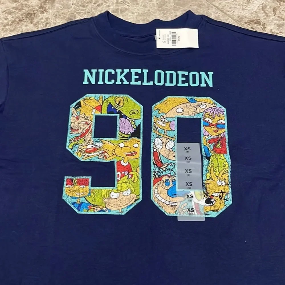 Old Navy Nickelodeon Nostalgic 90’s Graphic Tee Shirt XS Size 5 NEW